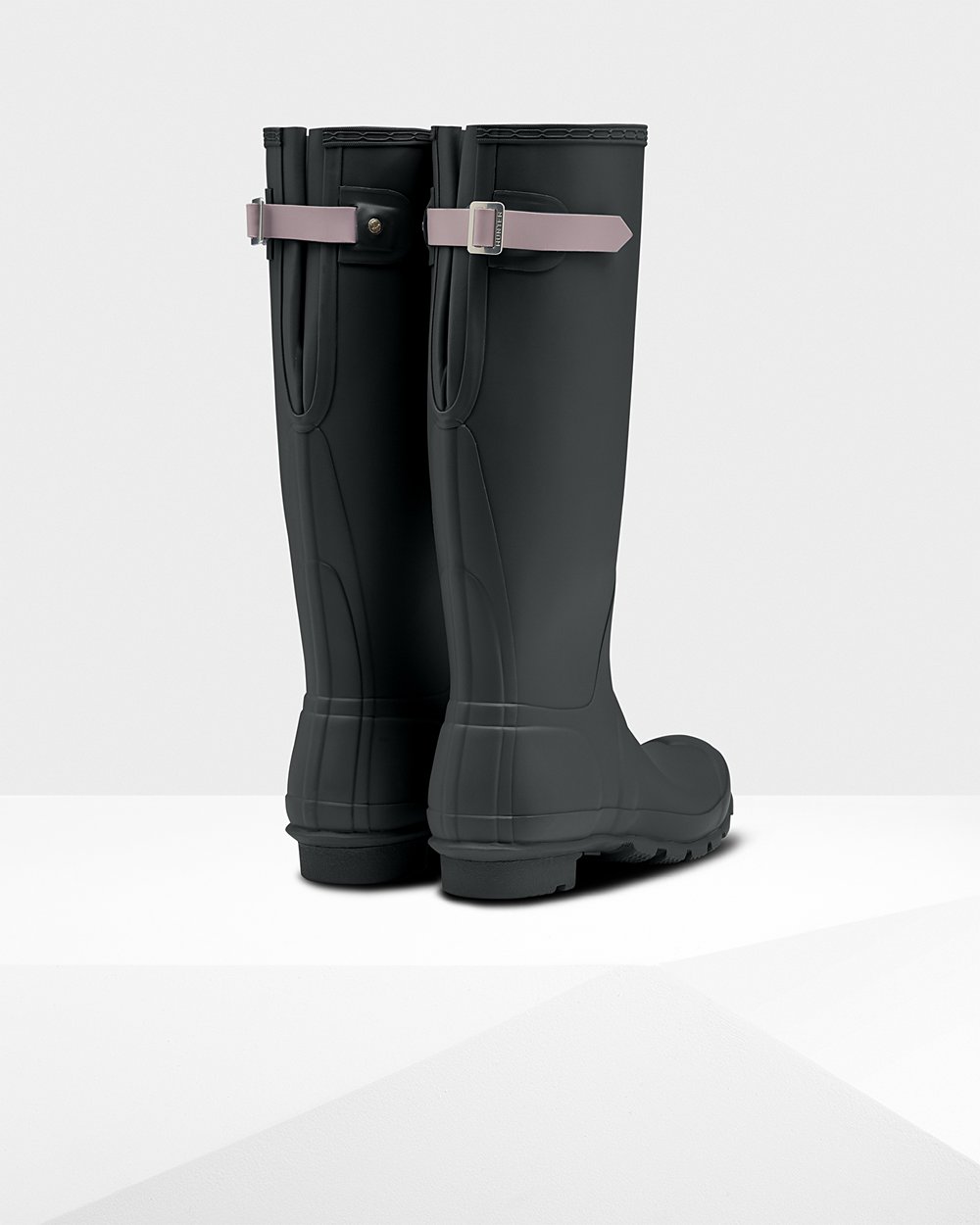 Hunter Original Back Adjustable Tall Rain Boots - Sale Womens Deep Green/Purple - PZUADC931